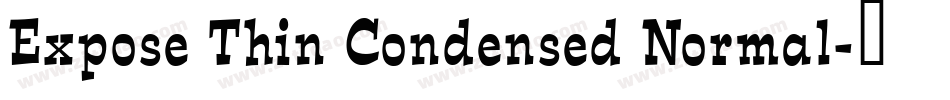 Expose Thin Condensed Normal字体转换